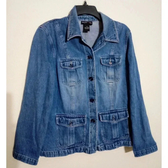 Style & Co. Jackets & Blazers - Style & Co Jean Jacket Blue Denim Front Pockets Size Medium